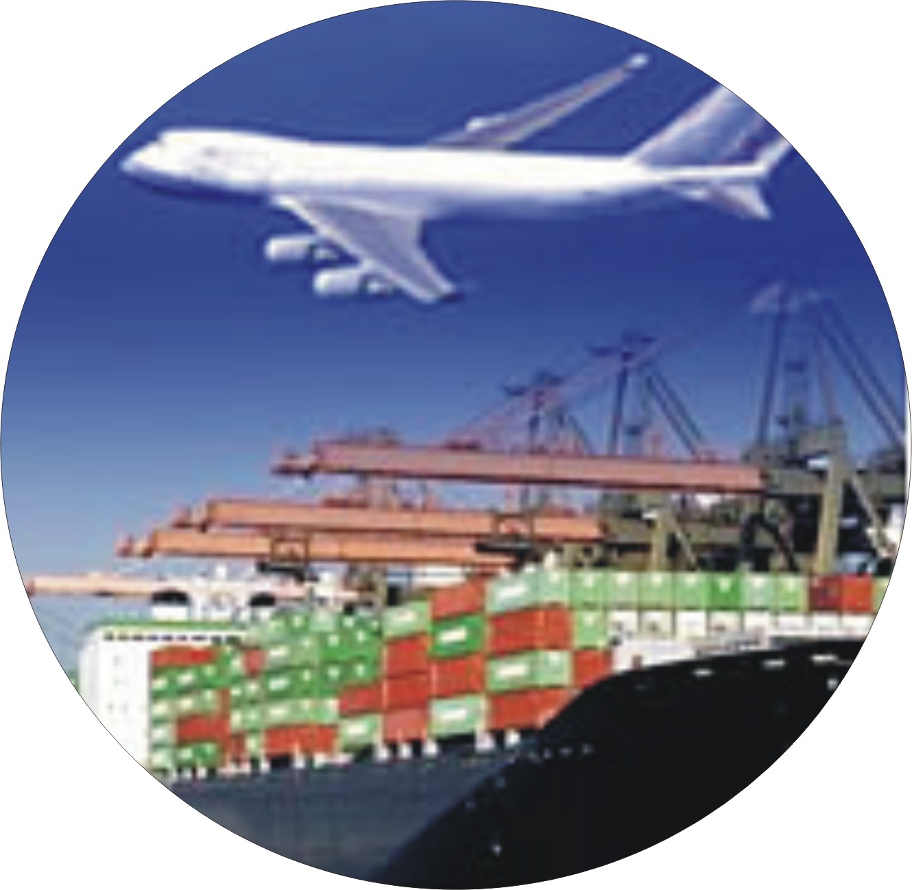 International sea, air, rail, and intermodal transport